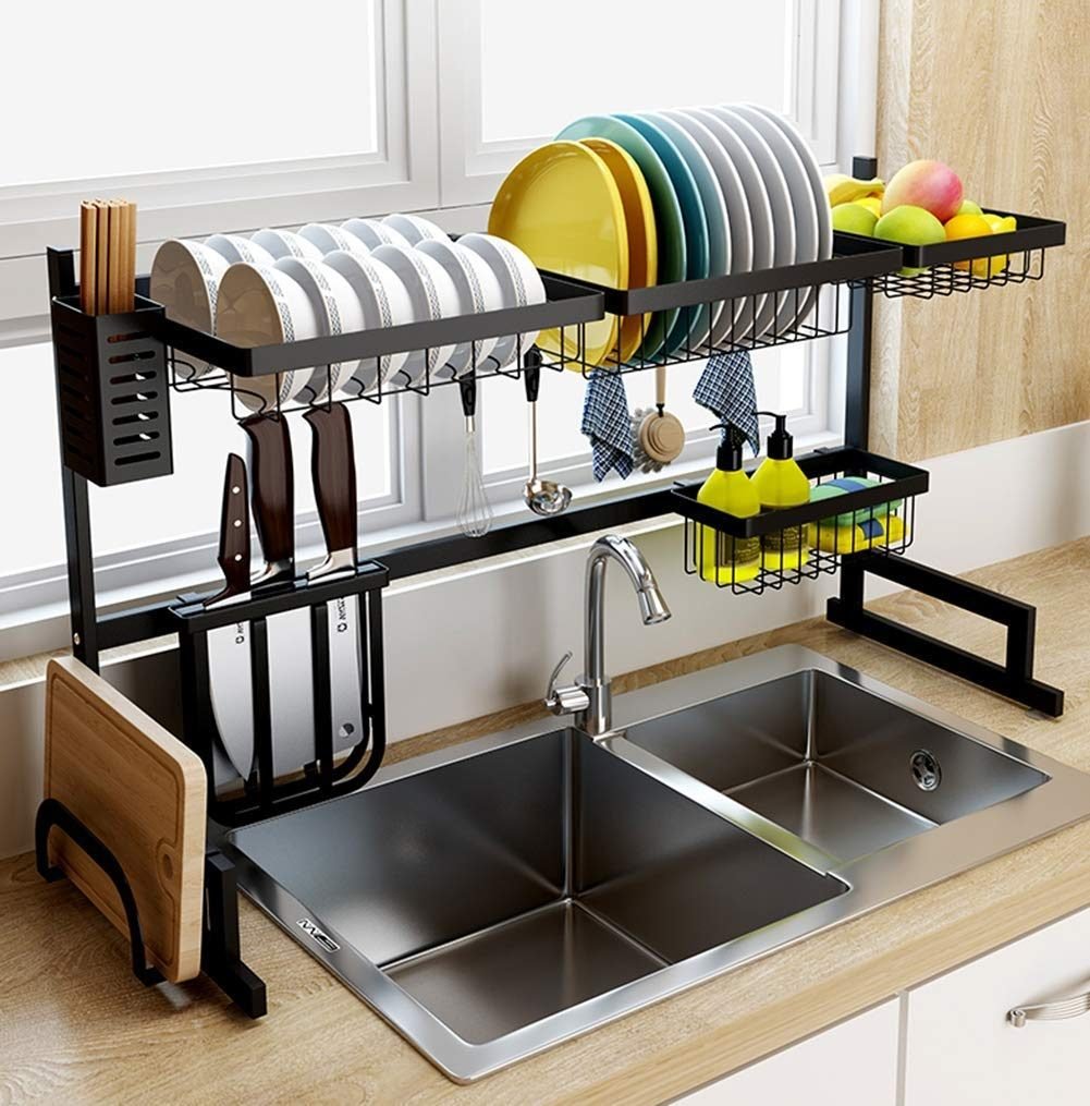Kitchen Sink Dish Drying & Storage Rack