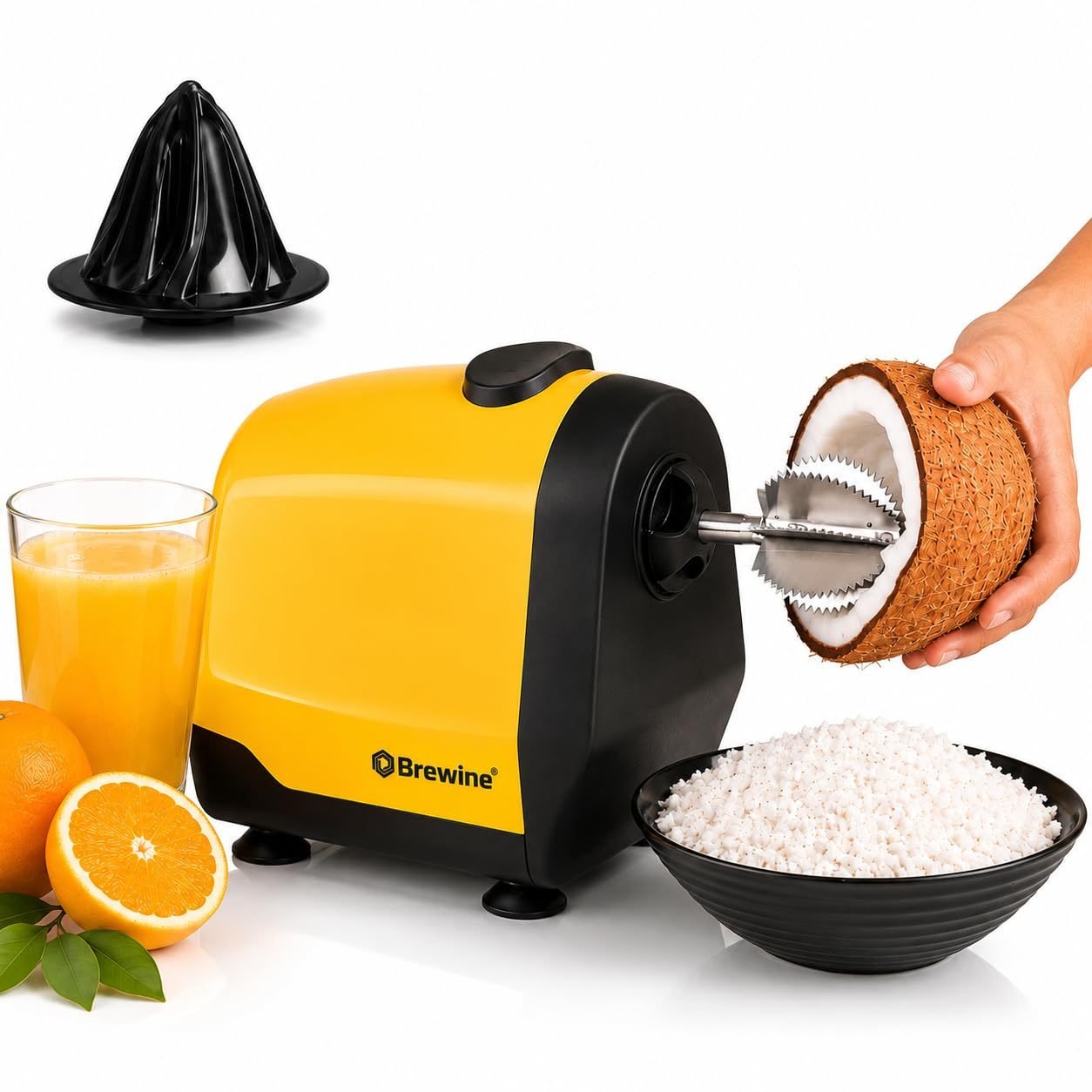 Brewine 2-in-1 Coconut Scraper & Citrus Press