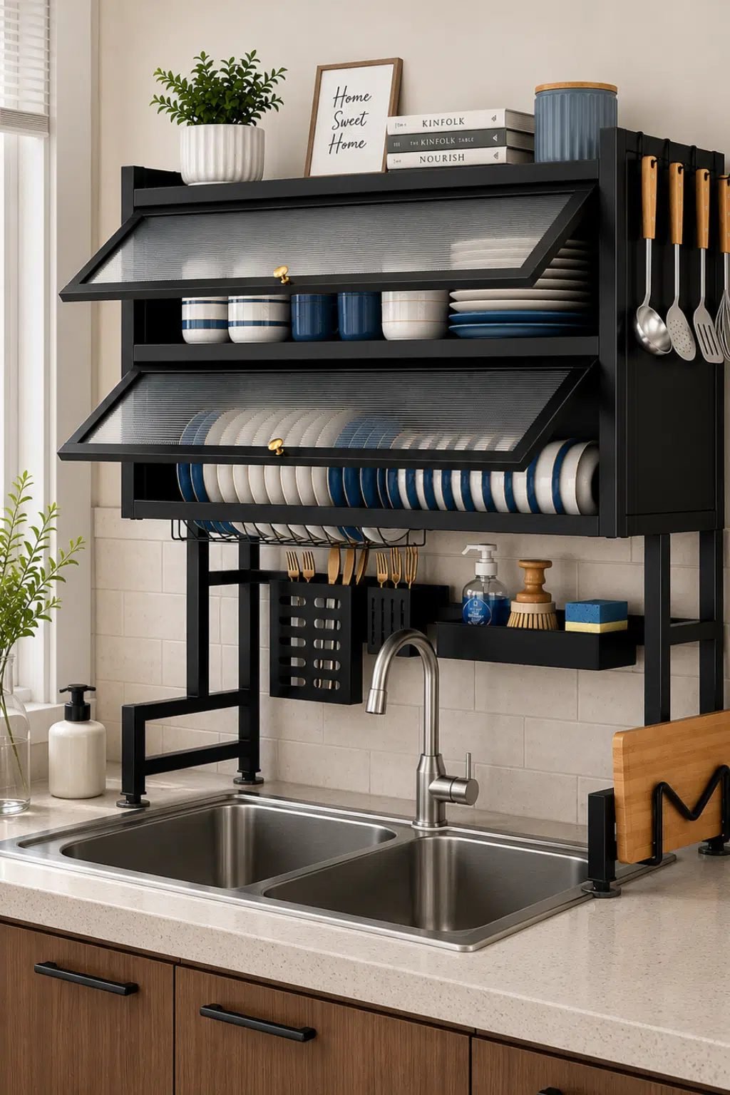 Multi-Function Kitchen Dish Rack / Storage Shelf 2 box