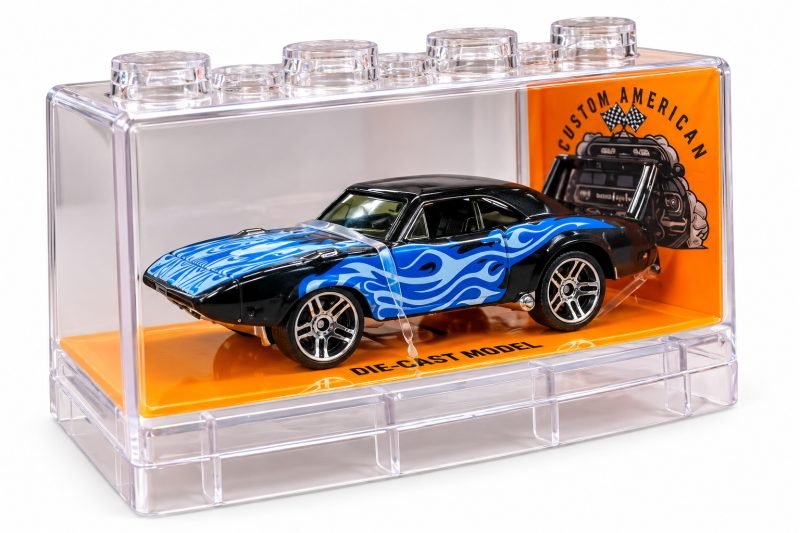 Die-Cast Classic Car Mini Model – Black & Blue