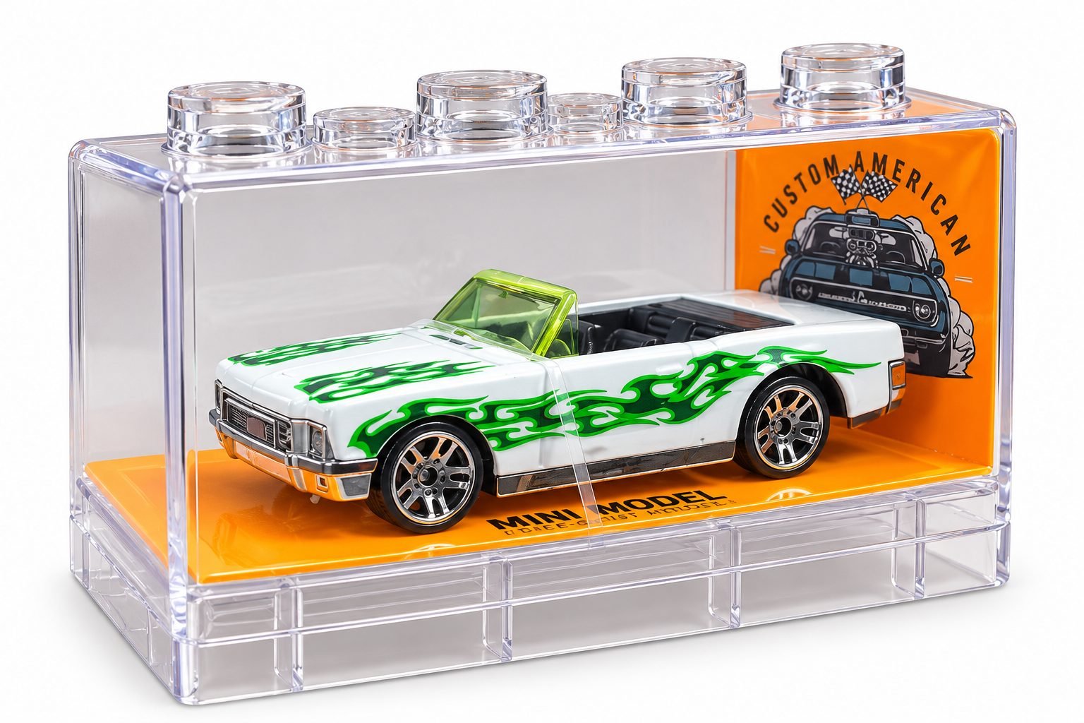 Die-Cast Classic Pickup Mini Model – White & Green