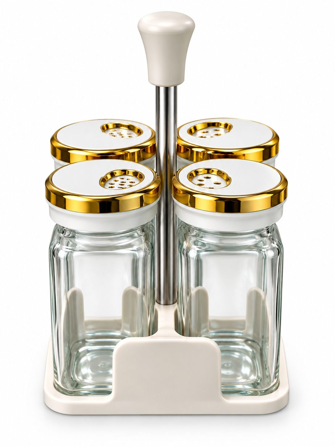 4-Piece Spice Jar Set with Holder