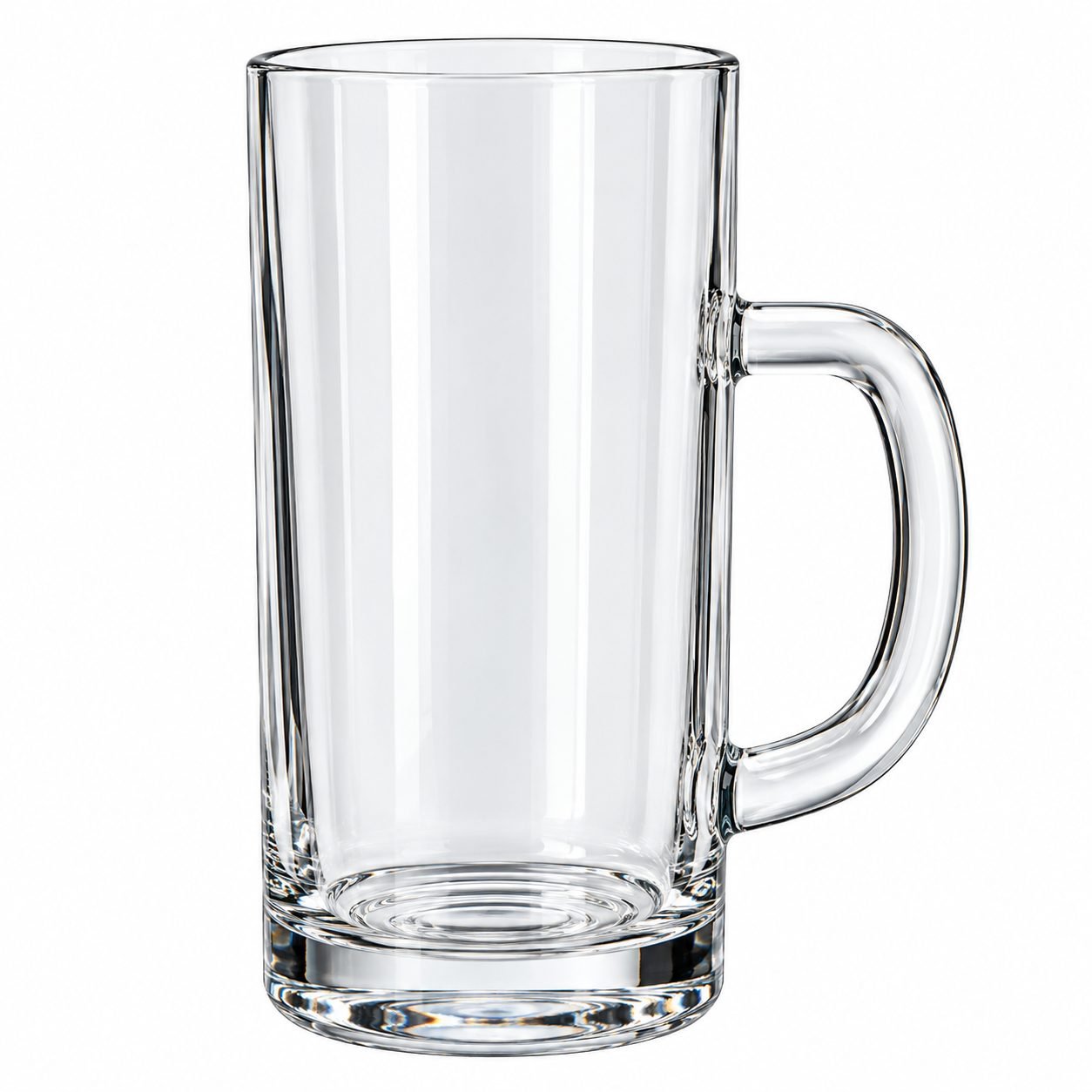 Tall Clear Glass Mug with Handle