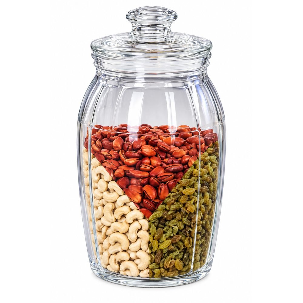 Elegant Glass Storage Jar with Lid