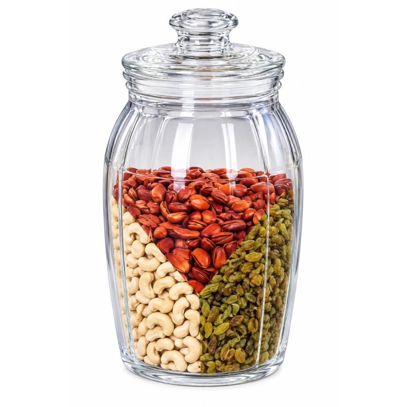 Elegant Glass Storage Jar with Lid