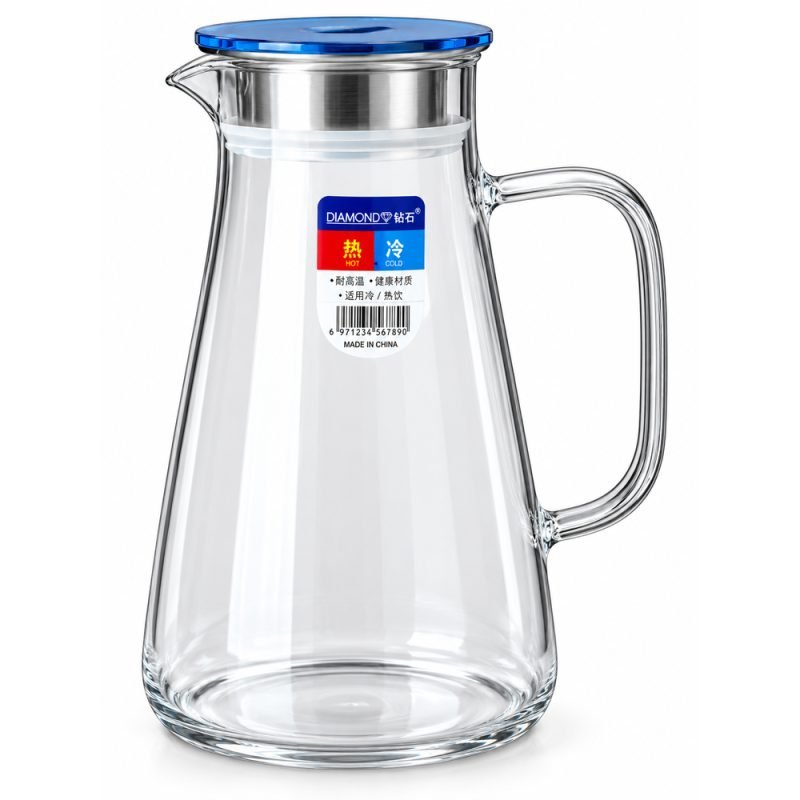 💧 Diamond Glass Water Jug – Cold