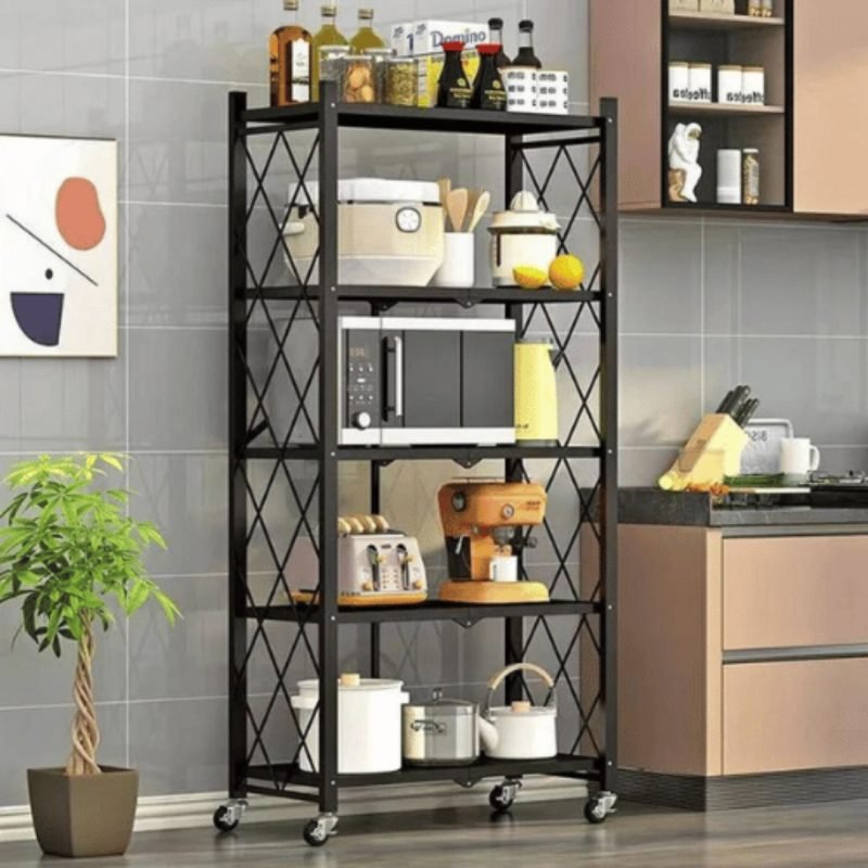 5-Layer Foldable Kitchen Storage Rack