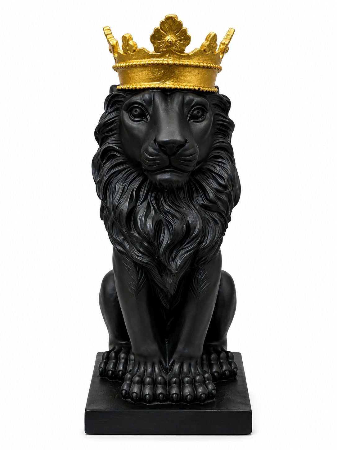Black Lion King Decorative Statue