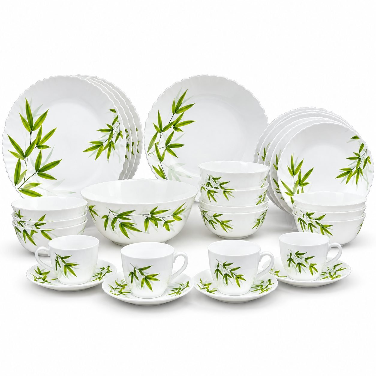 37-Piece Bamboo Leaf Dinner Set