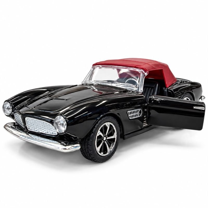 Classic Vintage Toy Car – Black & Red